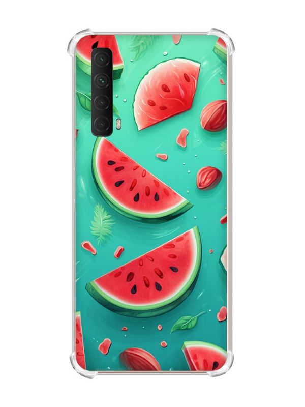 Чохол з потовщеними кутами на Huawei P Smart 2021 :: Скибки кавуна (принт 340)