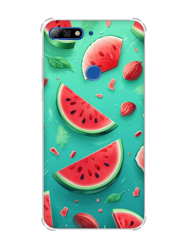 Чохол з потовщеними кутами на Huawei Y7 2018/Y7 Prime 2018 :: Скибки кавуна (принт 340)