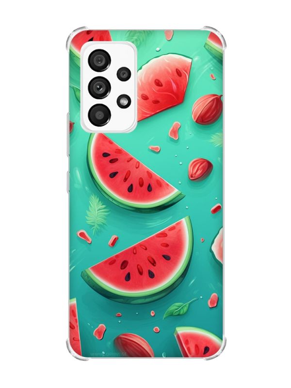 Чохол з потовщеними кутами на Samsung Galaxy A53 :: Скибки кавуна (принт 340)