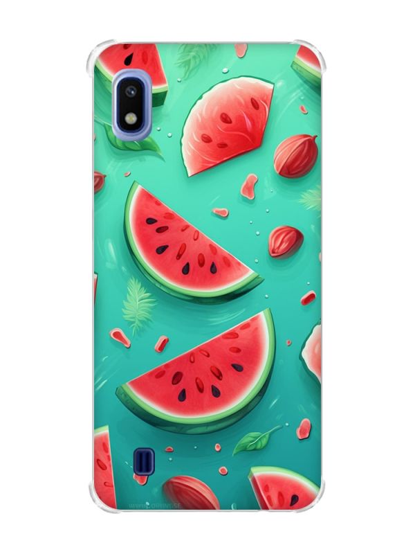 Чохол з потовщеними кутами на Samsung Galaxy A10 (2019)/A105 :: Скибки кавуна (принт 340)