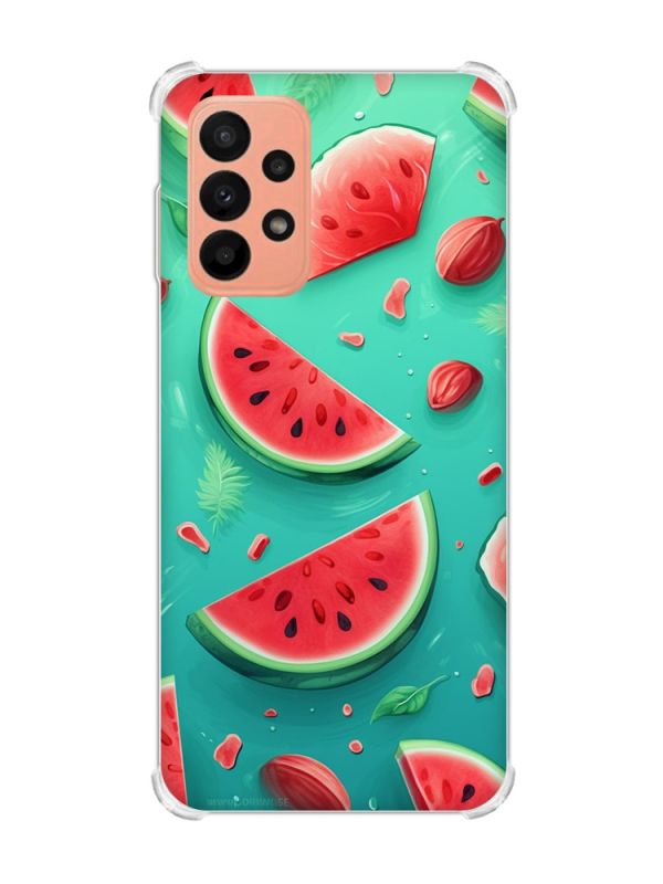 Чохол з потовщеними кутами на Samsung Galaxy A23 :: Скибки кавуна (принт 340)