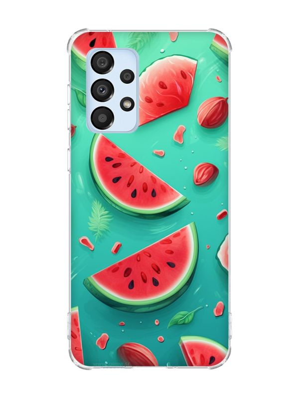 Чохол з потовщеними кутами на Samsung Galaxy A33 5G :: Скибки кавуна (принт 340)
