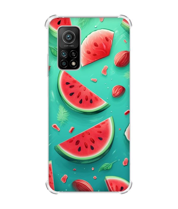 Чохол з потовщеними кутами для Xiaomi Mi 10T/Mi 10T Pro :: Скибки кавуна (принт 340)