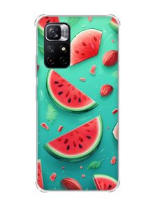 Чохол з потовщеними кутами на Xiaomi Redmi Note 11 5G :: Скибки кавуна (принт 340)