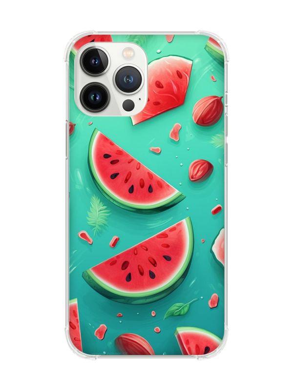 Чохол із потовщеними кутами на iPhone 14 Pro Max :: Скибки кавуна (принт 340)