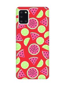Матовий червоний чохол на Samsung Galaxy A31 :: Кавуни и лайм (принт 345)