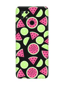 Матовий чорний чохол на Xiaomi Redmi 10C :: Кавуни и лайм (принт 345)