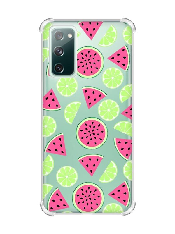Чохол з потовщеними кутами на Galaxy S20 FE :: Кавуни и лайм (принт 345)