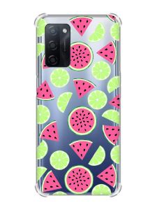 Чохол з потовщеними кутами на Oppo A55 :: Кавуни и лайм (принт 345)