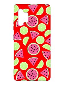 Матовий червоний чохол на Samsung Galaxy A32 :: Кавуни и лайм (принт 345)