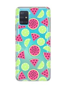 Прозорий чохол на Samsung Galaxy A51 :: Кавуни и лайм (принт 345)