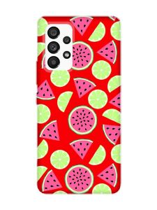 Матовий червоний чохол на Samsung Galaxy A53 4G/5G :: Кавуни и лайм (принт 345)