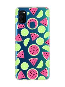 Прозорий чохол на Samsung Galaxy M30s/M21 :: Кавуни и лайм (принт 345)
