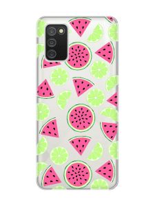 Прозорий чохол для Samsung Galaxy A02s :: Кавуни и лайм (принт 345)