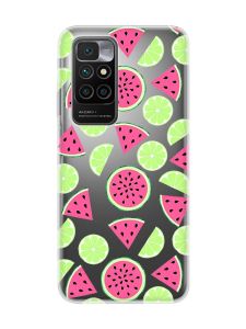 Прозорий чохол на Xiaomi Redmi 10 :: Кавуни и лайм (принт 345)