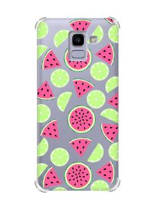 Чохол із потовщеними кутами на Samsung Galaxy J6 (2018) J600F :: Кавуни и лайм (принт 345)