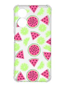 Чохол із потовщеними кутами на Oppo A17 :: Кавуни и лайм (принт 345)