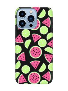 Матовий чорний чохол на Apple iPhone 13 Pro Max :: Кавуни и лайм (принт 345)