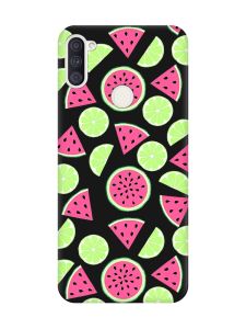 Матовий чорний чохол на Samsung Galaxy A11 :: Кавуни и лайм (принт 345)
