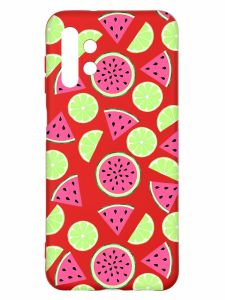 Матовий червоний чохол на Samsung A13 4G :: Кавуни и лайм (принт 345)