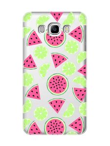 Прозорий чохол на Samsung Galaxy J7(2016) J710 :: Кавуни и лайм (принт 345)