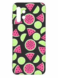 Матовий чорний чохол на Samsung Galaxy A13 4G :: Кавуни и лайм (принт 345)