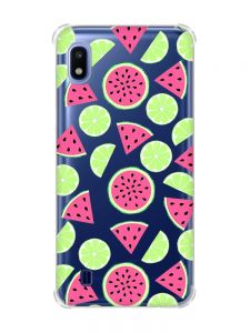 Чохол з потовщеними кутами на Samsung Galaxy A10 (2019)/A105 :: Кавуни и лайм (принт 345)