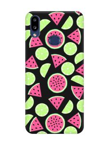 Матовий чорний чохол на Samsung Galaxy A10ѕ A107 :: Кавуни и лайм (принт 345)