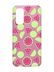 Матовий рожевий чохол на Xiaomi Redmi Note 11 4G :: Кавуни и лайм (принт 345)