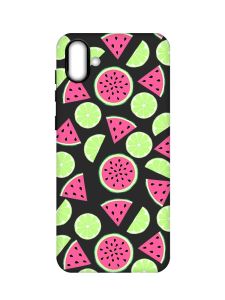 Матовий чорний чохол на Samsung Galaxy A04 :: Кавуни и лайм (принт 345)
