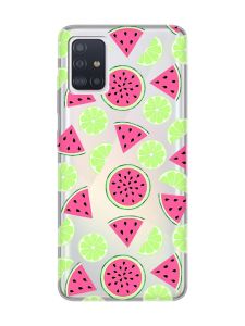 Прозорий чохол на Samsung Galaxy A71/A715 :: Кавуни и лайм (принт 345)
