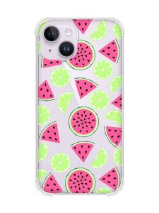 Чохол із потовщеними кутами на iPhone 14 :: Кавуни и лайм (принт 345)