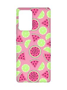 Матовий рожевий чохол на Samsung Galaxy A52 :: Кавуни и лайм (принт 345)
