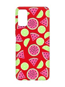 Матовий червоний чохол на Xiaomi Redmi Note 11 4G :: Кавуни и лайм (принт 345)