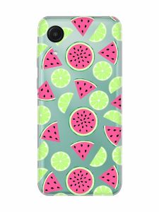 Прозорий чохол на Samsung Galaxy A03 Core / A032 :: Кавуни и лайм (принт 345)