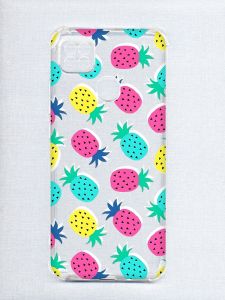 Чохол з потовщеними кутами на Xiaomi Redmi 9C/10A :: Різнокольорові ананаси (принт 346)
