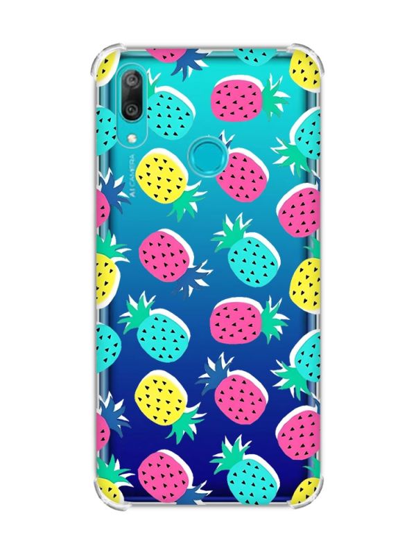Чохол з потовщеними кутами Huawei Y7 2019/Y7 prime 2019 :: Різнокольорові ананаси (принт 346)