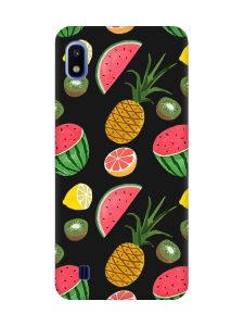 Матовий чорний чохол на Samsung Galaxy A10 (2019) A105 :: Фруктовий мікс (принт 347)