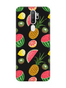 Матовий чорний чохол на Oppo A5 :: Фруктовий мікс (принт 347)
