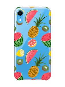 Прозорий чохол на iPhone XR :: Фруктовий мікс (принт 347)