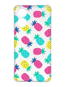 Чохол із потовщеними кутами на Oppo A17 :: Різнокольорові ананаси (принт 346)