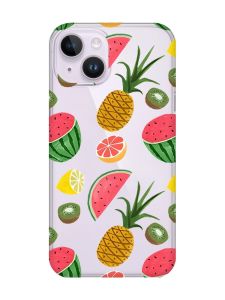 Прозорий чохол із захистом камери на iPhone 14 :: Фруктовий мікс (принт 347)