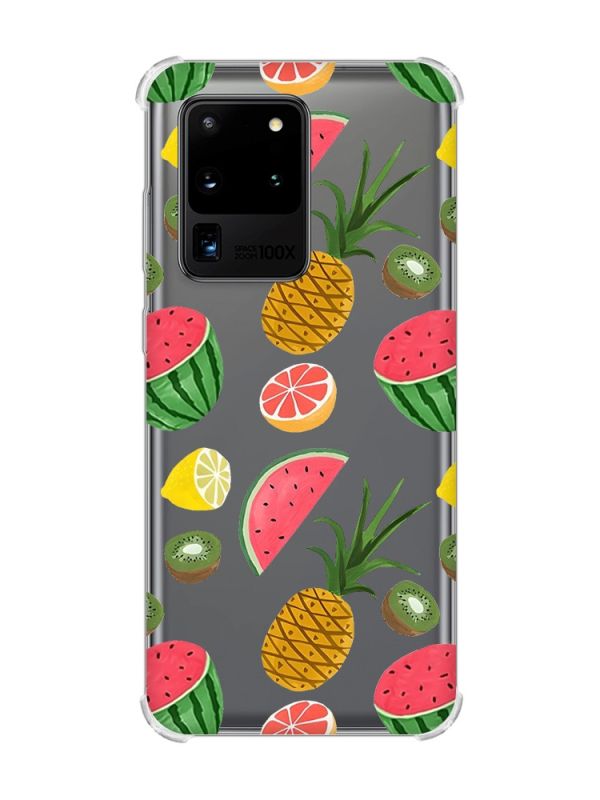 Чохол з потовщеними кутами на Samsung Galaxy S20 Ultra :: Фруктовий мікс (принт 347)