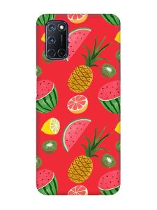 Матовий червоний чохол на Oppo A52/ A72/ A92 :: Фруктовий мікс (принт 347)