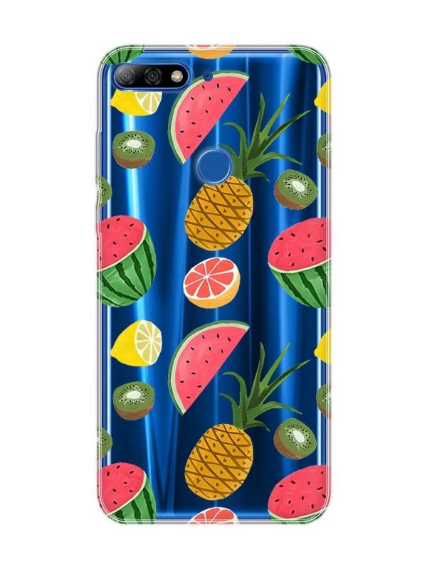 Прозорий чохол на Huawei Y7 (2018)/Y7 prime (2018) :: Фруктовий мікс (принт 347)