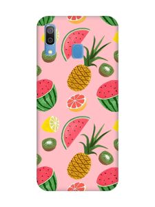 Матовий рожевий чохол на Samsung Galaxy A30 (2019) / A20 (2019) :: Фруктовий мікс (принт 347)