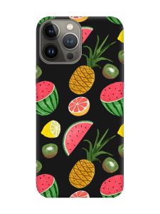 Матовий чорний чохол на Apple iPhone 13 Pro :: Фруктовий мікс (принт 347)