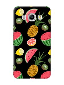 Матовий чорний чохол на Samsung Galaxy J5(2016) J510 :: Фруктовий мікс (принт 347)