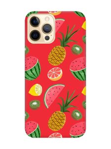 Матовий червоний чохол на Apple iPhone 12 Pro Max :: Фруктовий мікс (принт 347)