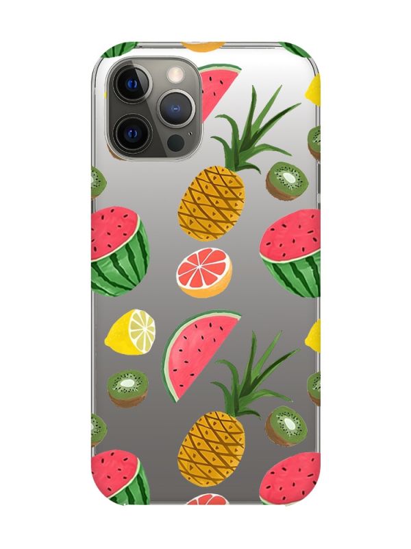 Прозорий чохол на iPhone 12 Pro Max :: Фруктовий мікс (принт 347)